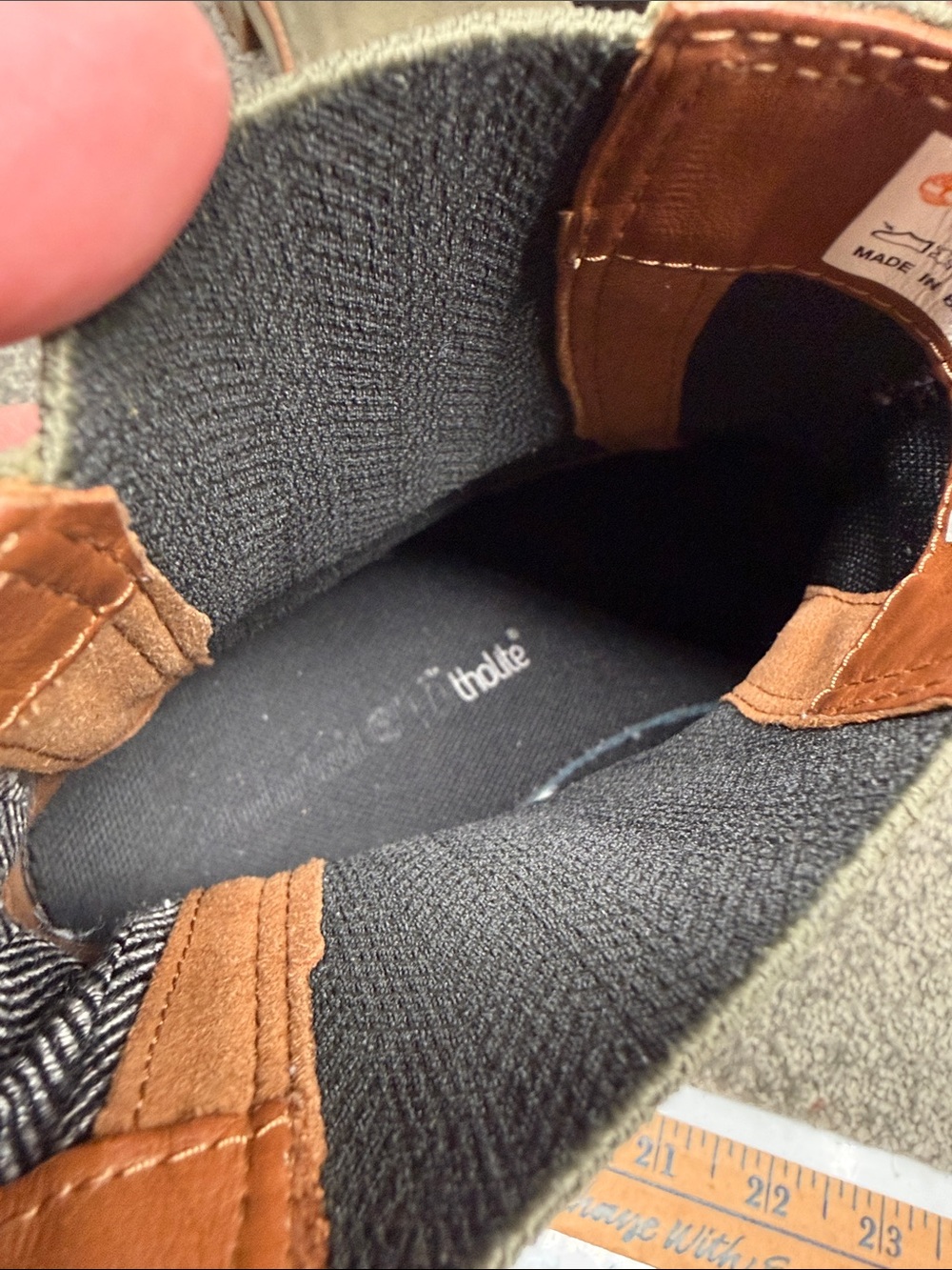 Timberland Boots Wm 8.5 Courmayeur Valley Chelsea Olive Green Nubuck Slip On - Picture 11 of 11